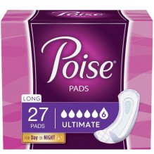 POISE ULTIMATE LONG PADS 27CT