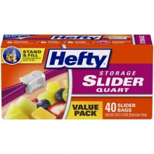 HEFTY SLIDER QT STORAGE 40 CT