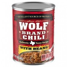 WOLF CHILI WITH BEANS 15 OZ