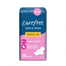 CAREFREE 28CT PADS UT REG W/WNG