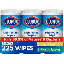 CLOROX WIPES LEMON FRSH 75CT-3P