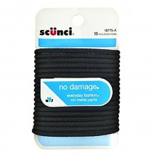 SCUNCI BLACK ELASTICS 18 PK