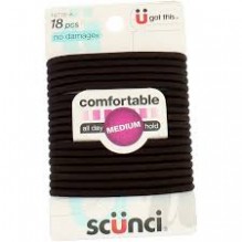 SCUNCI N/D ELASTIC BROWN 1PK
