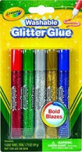 CRAYOLA WASH GLITTR GLUE 5COLOR