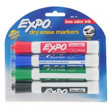 EXPO 4PK ASSORTED DRY ERASE MKR
