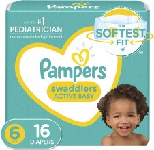 PAMPERS SWADDLER SZE 6 JMB 16CT