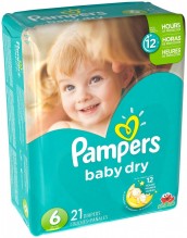 PAMPERS BABY DRY SZ6 JMBO 21CT