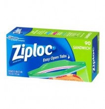 ZIPLOCK SANDWICH BAGS 90 CT Q