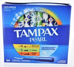 TAMPAX PEARL 34CT TRIPLE PACK