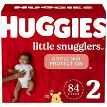 HUGGIES GIGA LIL SNUG SZ2 84 CT