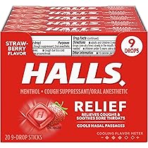 HALLS STK 9'S 20/BX STRAWBERY